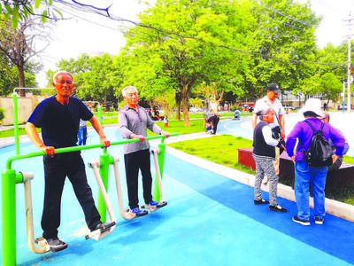 城市中的绿意港湾 精美小游园，休闲健身新选择